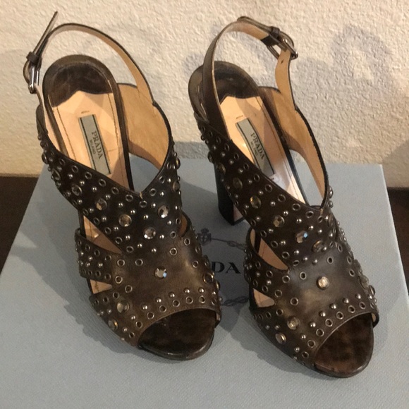 Prada Shoes - Prada embellished heels